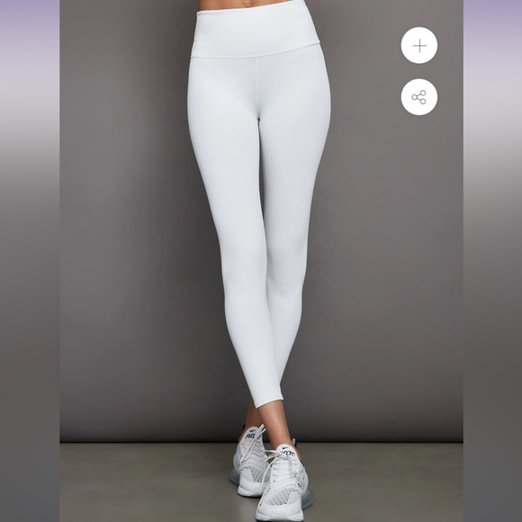 Carbon38 ribbed leggings in white (size small) - Picture 2 of 8